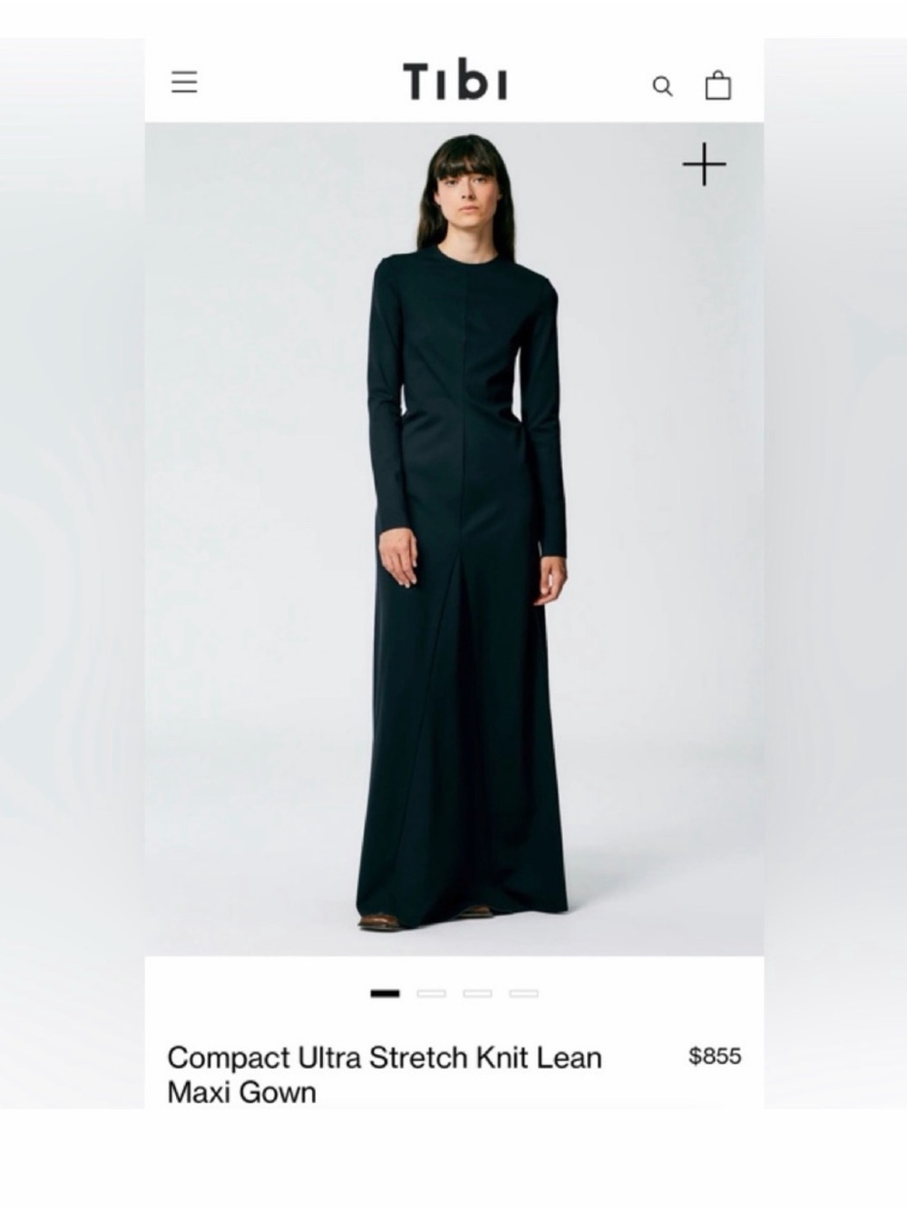Tibi Compact Ultra Stretch Knit Lean Maxi Gown